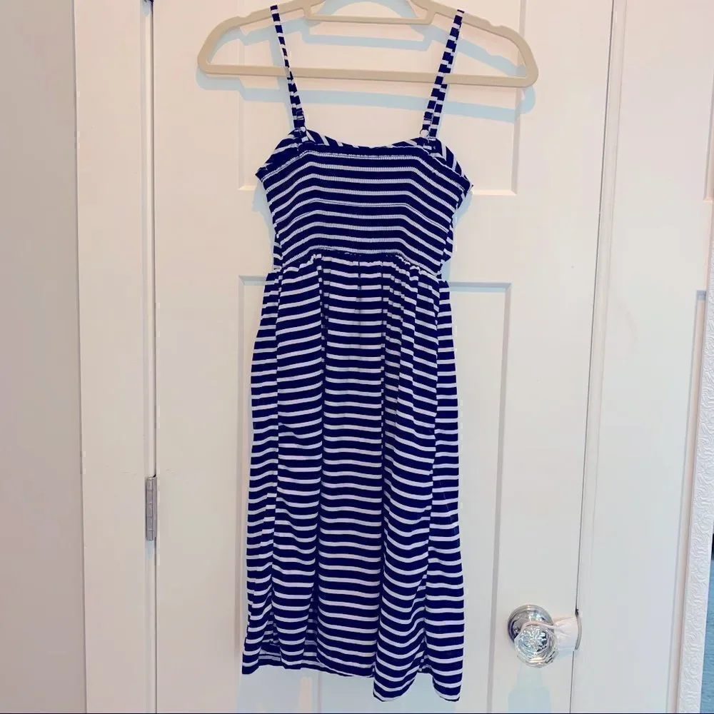 NWOT! Old Navy Blue & White Stipe Mini Dress Women’s Size 0